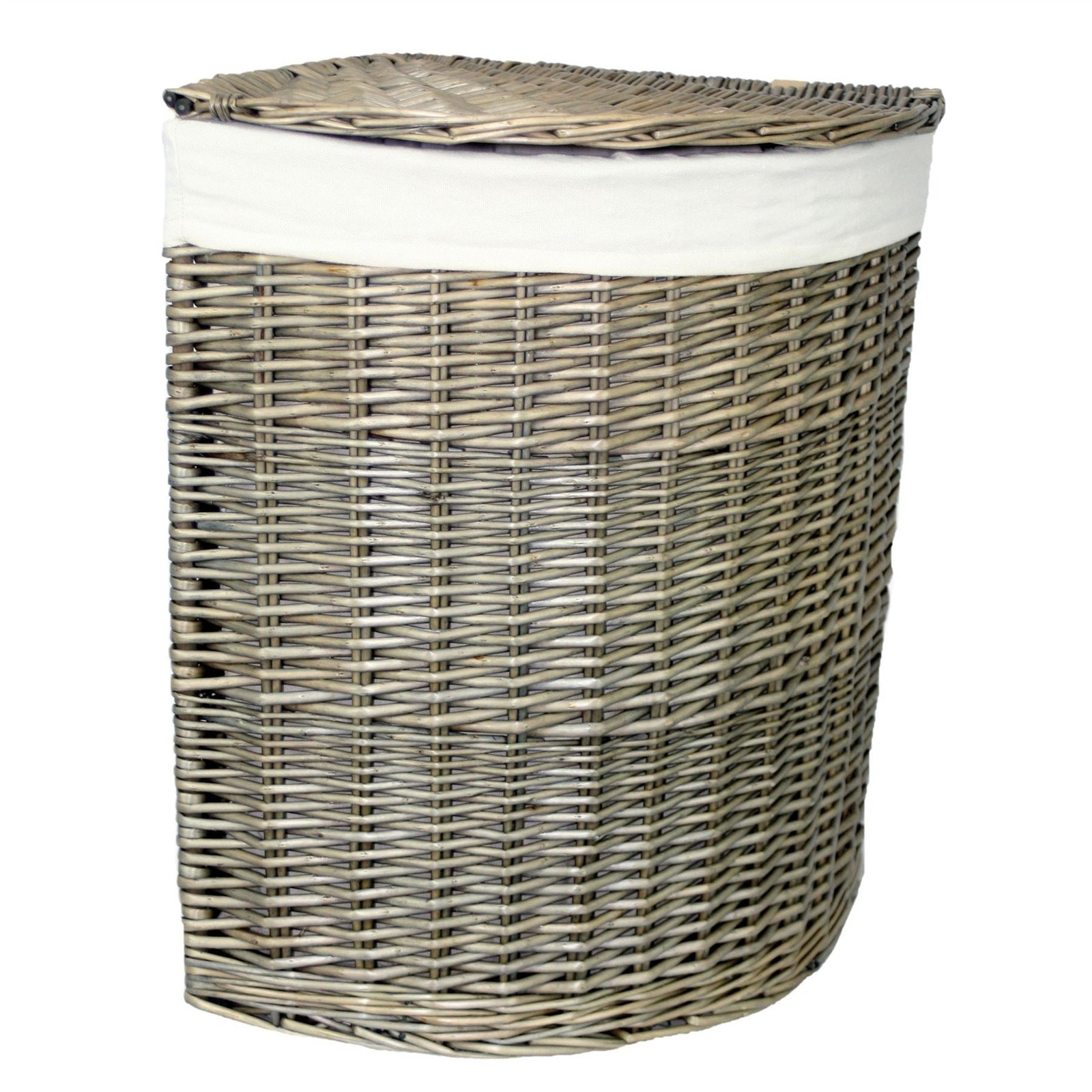 21e290ba-d78a-49ad-8434-26a27fb46e98.jpg Corner Laundry Basket - Antique Wash - Image 3