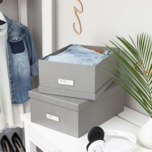 Set Of 2 Fibreboard Storage Boxes - Ulrika