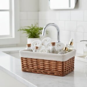 Cascade Heights Lined Steamed Willow Storage Basket