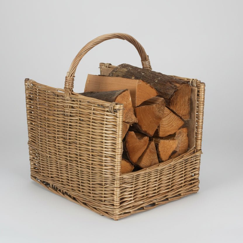 8926-raw.jpg Handmade Contemporary Log Basket With Lining