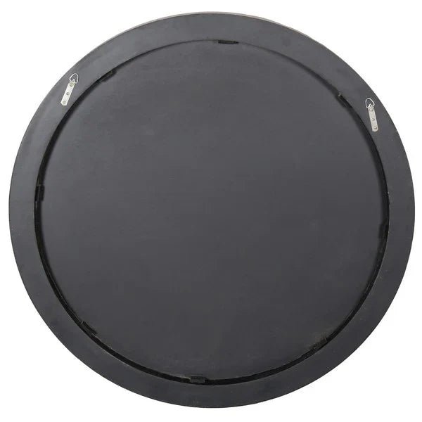 CMI4001B-BACK.jpg Paulson Walnut Finish Round Wood Mirror - Image 5