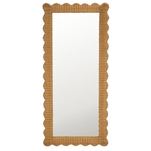 CWK3021A-FRONT.jpg Glendetta 70" Rattan Rectangle Mirror in Natural
