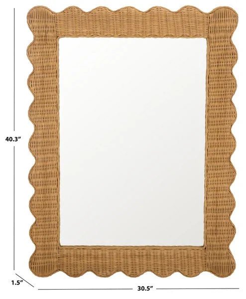 CWK3022A-DIM.jpg Glendetta 40" Rattan Rectangle Mirror in Natural - Image 4