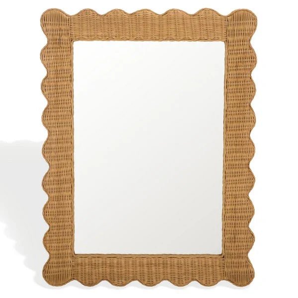 CWK3022A-FRONT.jpg Glendetta 40" Rattan Rectangle Mirror in Natural - Image 3