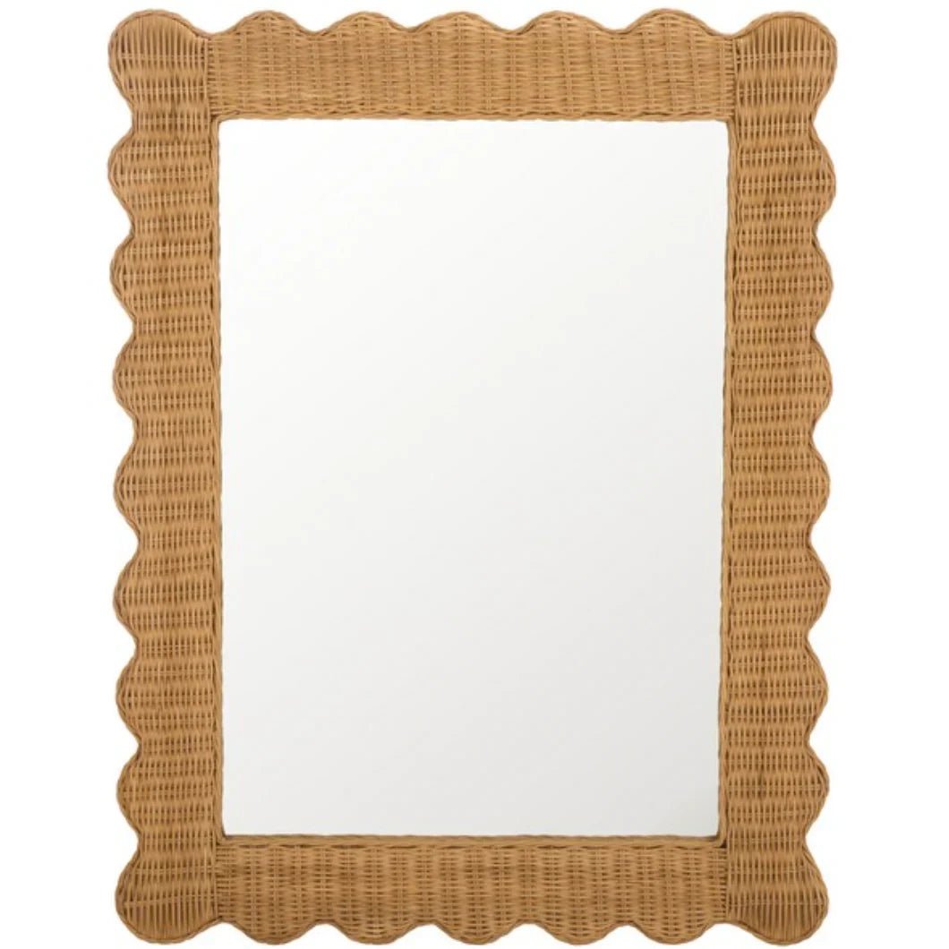 CWK3022A.jpg Glendetta 40" Rattan Rectangle Mirror in Natural