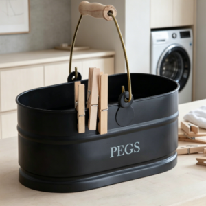 traditional metal peg bucket