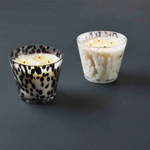 White or Black Dot Candle
