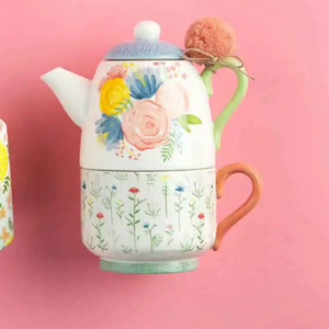 Floral Tea-for-One Tea Pot Set