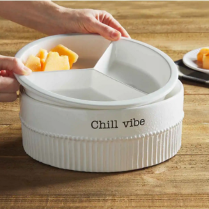Triple Divided Dip Chiller Dish Set