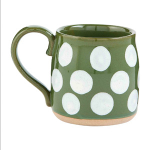 Dot Collection Stoneware Coffee Mugs
