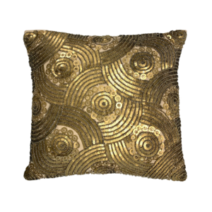 Sequin Throw Pillow | Gold Geo {20" x 20"}