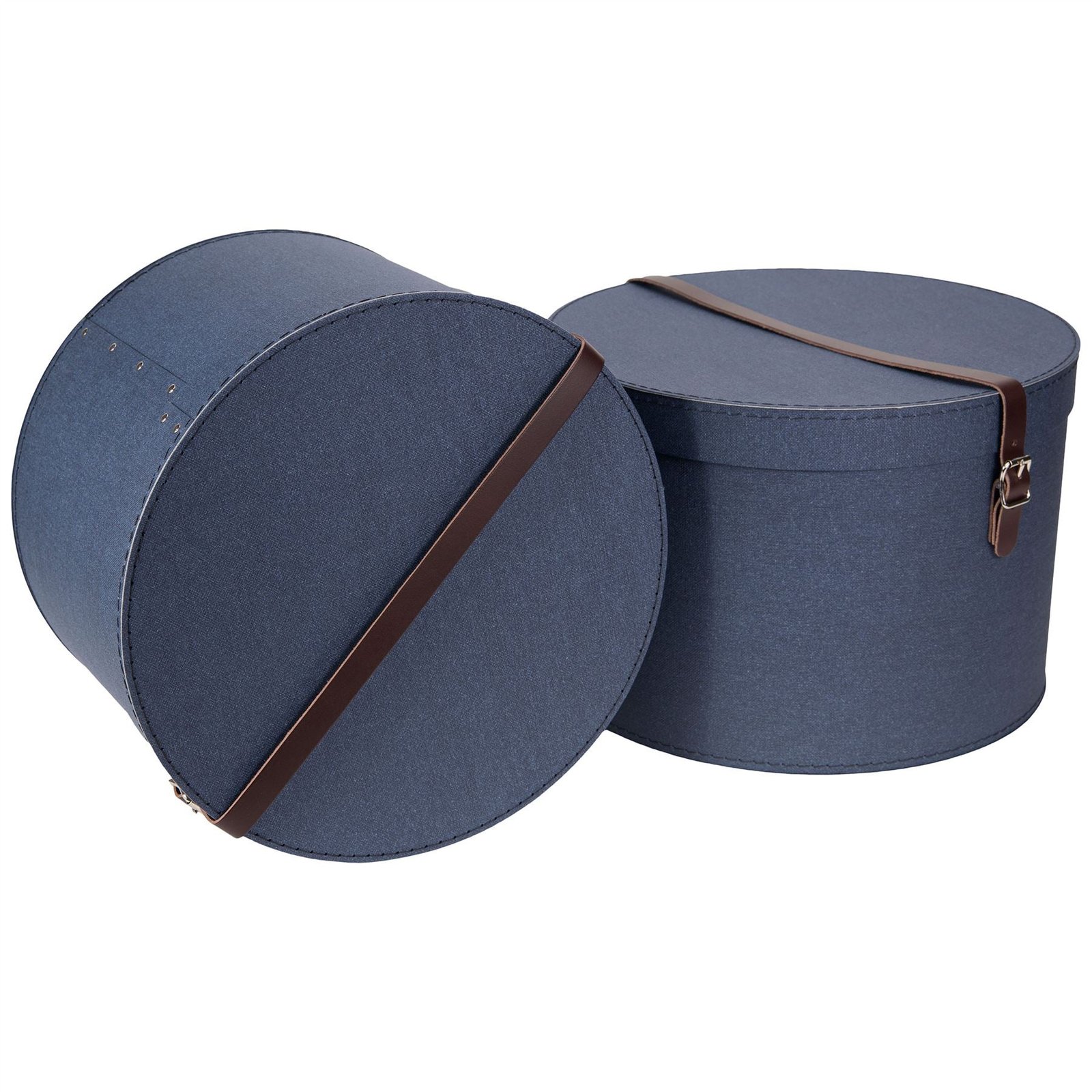 a9f87c6f-ad80-40ba-adee-cc764ae7604d_4d28eb59-c277-4fcc-97c5-bbfd5a5c48e6.jpg Set Of 2 Hat Boxes With Leather Strap - Rut - Image 7