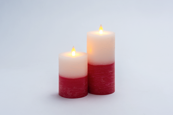 ardx1478_b.png Luxury Lite Red and White/Green and White LED Wax Pillar Candle - Image 2