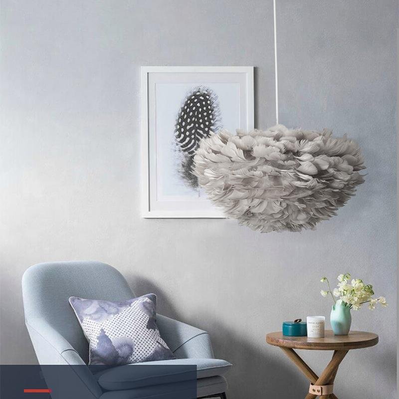 Feather Pendant Lights Hanglamp Pendant Lamp Nordic Design Lustre Vintage Loft Decor Dining Room Kitchen Home Light Fixtures LED