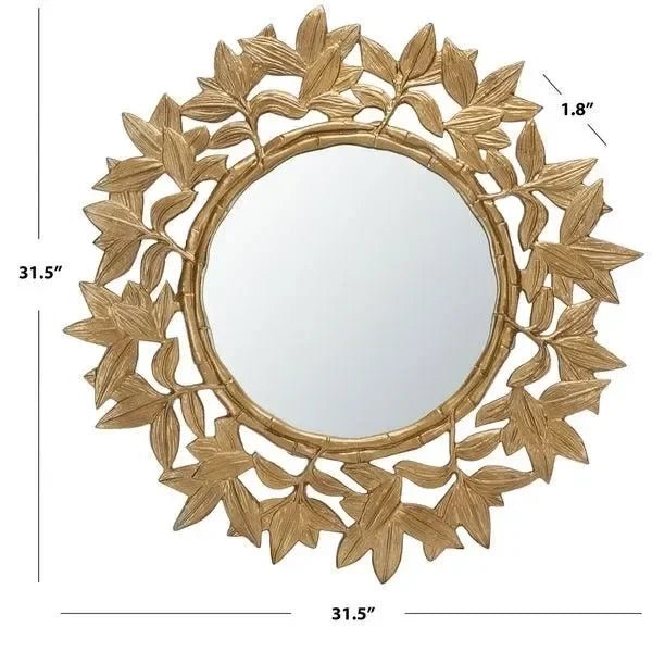 mrr3062a-dim.jpg Nivaria Iron Mirror in Antique Brass - Image 3
