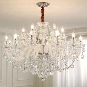 Old School Vintage Crystal Multi-Head Chandelier
