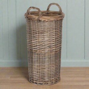 Small Willow Umbrella Stand Antique Wash