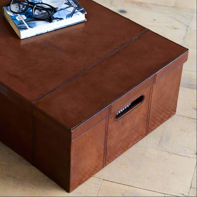 pic_10938_1_65cdf20cb80c1_09df7b3d-efb2-41b3-b3af-455ac468fdc7.jpg Low Profile Leather Storage Box - Image 2