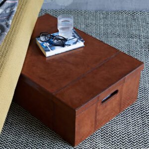 Cascade Heights Low Profile Leather Storage Box