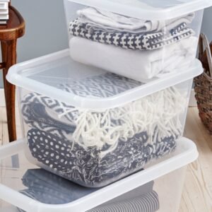 Cascade Heights Medium Plastic Lidded Storage Box 25 Litre