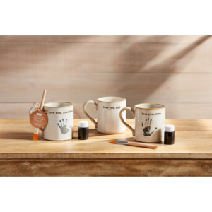 Grandma or Mom Handprint Mug 3-piece Set
