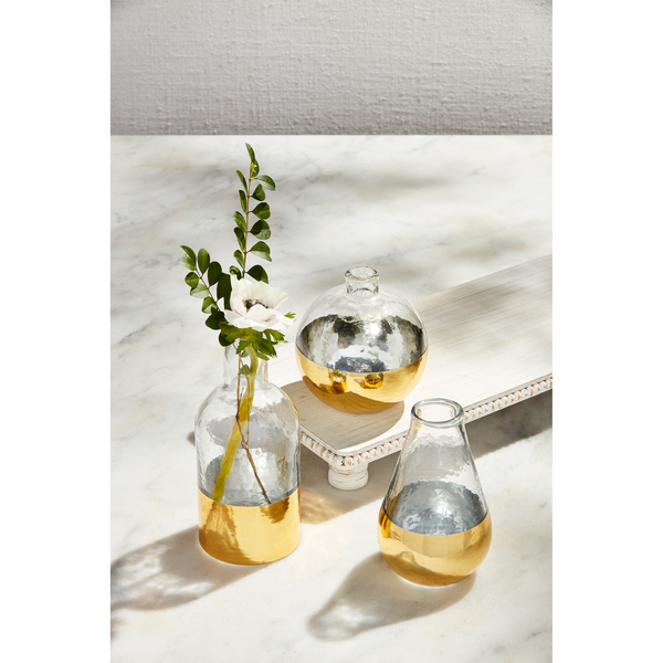 webimage-86B40F77-05AD-41D9-8CF8ABDDC96C38F2.png Glass & Hammered Texture Gold Vase